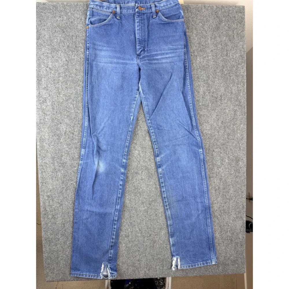 Wrangler 13MWZ Mens Blue Cowboy Cut Jeans 31x36‎ Made in USA Y2K Vintage Denim